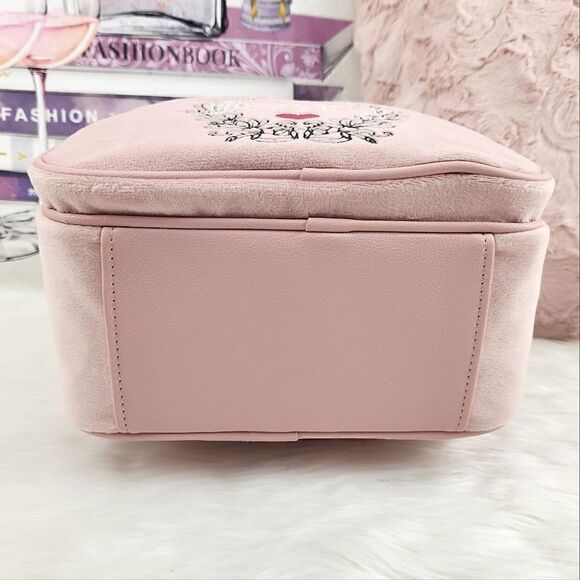 {Juicy Couture} Pink Velour {Heritage Backpack} - Picture 4 of 12